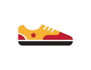 Retro vintage gumshoes icon isolated