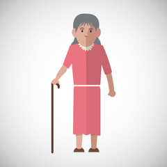Vector illustration of Grandparents, graphic design