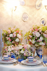 Table set for an event party