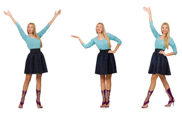 Naklejka premium Composite photo of woman in various poses
