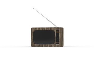 3d rendering fashion style TV isolated with white background