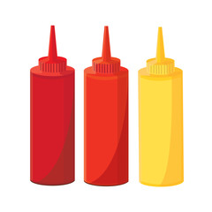 illustration. sauce on white background 