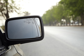 view mirror on a car
