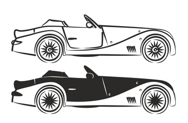 Logos of retro cars.