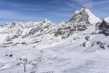 Skiing in Breuil Cervinia