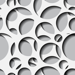 Seamless texture - paper cut circles.