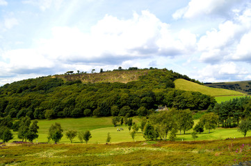 Golf course in Glossop, Derbyshire, England UK