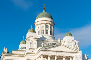 Fototapeta na wymiar Cathedral in the Old Town of Helsinki, Finland