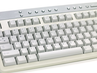 Gray computer keyboard