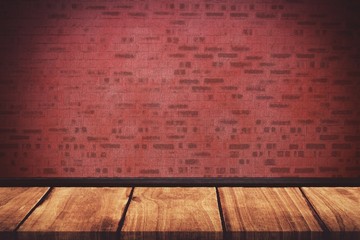 Composite image of wooden table