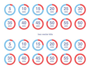 Collection of vector icons with watch counts.