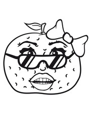 orange girl sexy sunglasses woman female loopface comic cartoon
