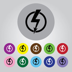 Lightning simple vector icon