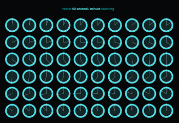 Collection of vector icons with watch counts.