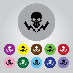danger high voltage vector icon