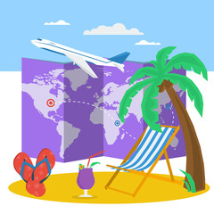 Travel time at summer concept