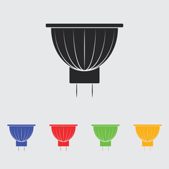 Lamp simple vector icon