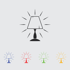 Table lamp Icon Vector.