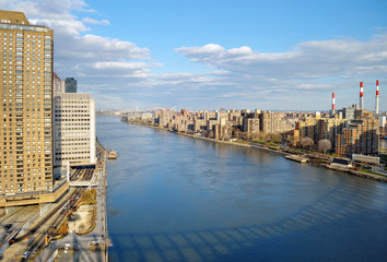 East River - aerial view.