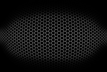 Abstract, cylindrical background with octagonal grid