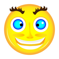 Yellow crazy emoticon