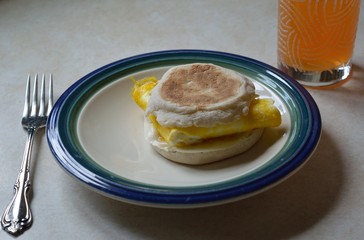 Egg sandwich breakfast