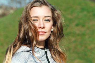 young woman in the park