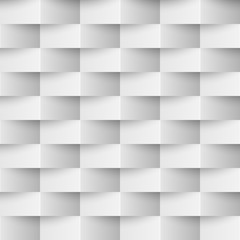 Seamless 3D textured white wall vector background.