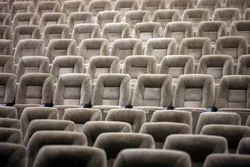 Obraz premium Empty comfortable seats in theater, cinema