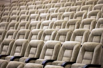 Obraz premium Empty comfortable seats in theater, cinema