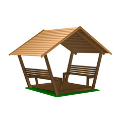 summerhouse, vector illustration