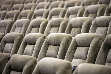 Obraz premium Empty comfortable seats in theater, cinema