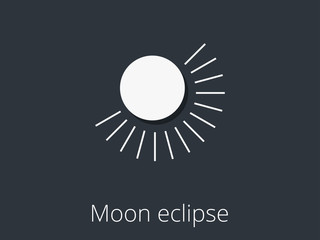 Moon eclipse. Partial lunar eclipse.