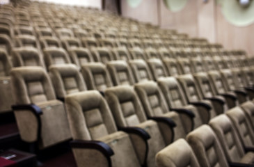 blurry, Empty comfortable seats in theater, cinema