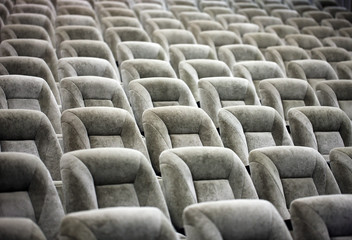 Obraz premium Empty comfortable seats in theater, cinema