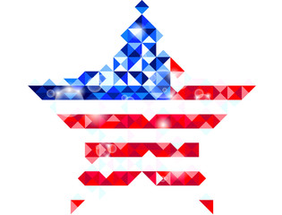 Star shaped US flag