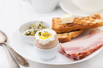 Soft boiled egg for breakfast