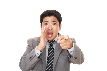 応援するビジネスマン