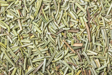 Dry rosemary herb background.