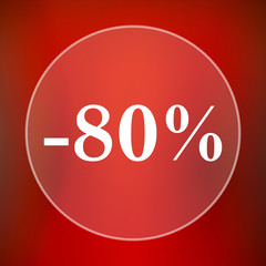 80 percent discount icon