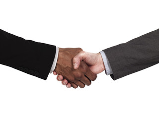 close-up of business people shaking hands.