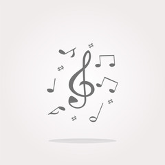 Fototapeta premium Music note Icon Vector. Music note Icon Picture. Music note Icon Image. Music note Icon Art. Music note Icon Drawing