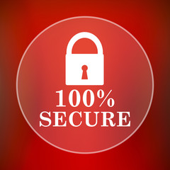 100 percent secure icon