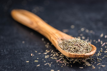 Dried Thyme on a slate slab