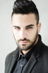 Beautifull black businessman posing