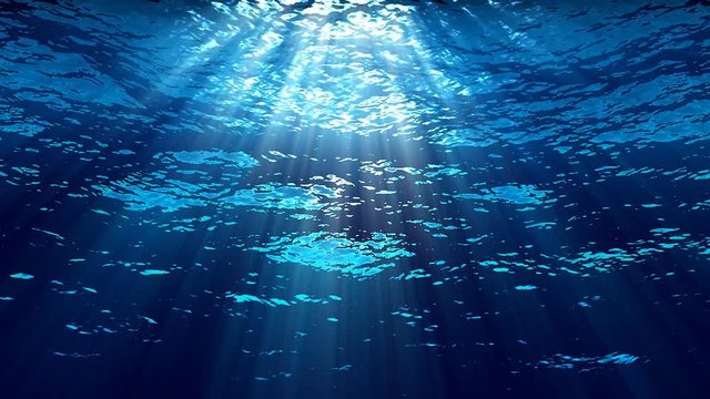 Oceanic 0209: Looking up at sunlight from underwater (Loop).