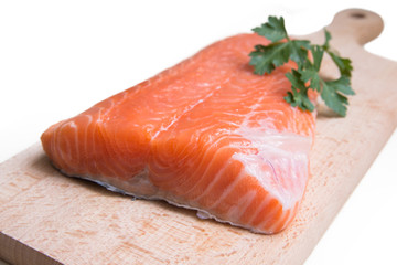 Fresh salmon meat