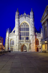 Fototapeta na wymiar Bath Cathedral by night