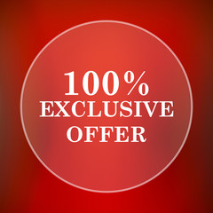 100% exclusive offer icon