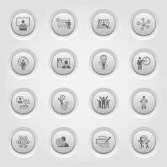 Fototapeta premium Flat Design Business Icons Set